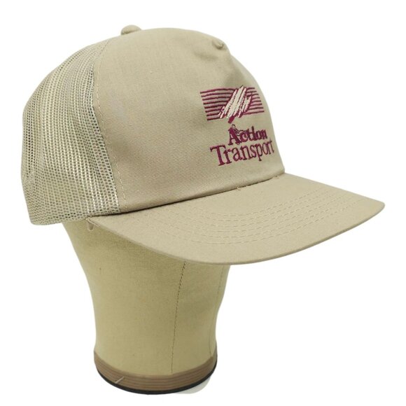 Action Transport Embroidered Logo Mesh Snapback Cap Trucker Baseball Hat - Picture 3 of 14